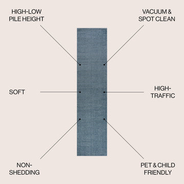 Aarhus Minimalist Scandi Striped Area Rug